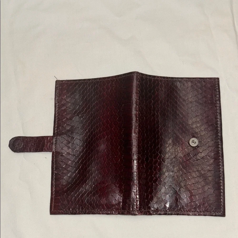 Burgundy snakeskin Wallet